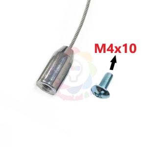 Ốc treo cáp dây đầu nhọn Ốc giữ cáp hợp kim mạ Niken chống rỉ sét dùng cho đèn khung tranh trang trí gia dụng công trình