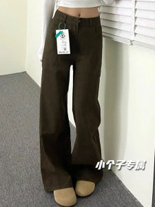 Quần Jeans Ống Thẳng Cổ Điển Màu Đen Đơn Giản Cho Nữ Cao Cấp Cạp Cao Quần Ống Rộng Ôm Dáng Quần Dài Thường Ngày Mùa Xuân