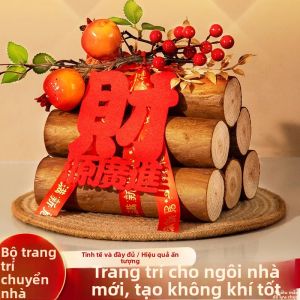 MONLEYTA | Đồ trang trí bằng gỗ Đồ trang trí bằng củi Quà tặng lễ chuyển nhà Bàn trang trí lễ hội Đồ trang trí nhà mới