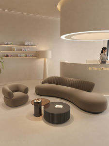 Luxurious Arc Shaped Sofa for Waiting Area in Clothing Stores Beauty Salons Vacation Homes Clubs Offices Quality And Comfort