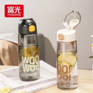 Fugang Large Capacity Sports Water Cup Plastic Straw Cup for Men And Women Students Outdoor Fitness Portable Water Bottle