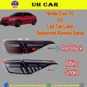 (V2) Honda Civic FE 2022 2023 Led Tail Lamp Taillamp Taillight Light With Running Signal Light Lights