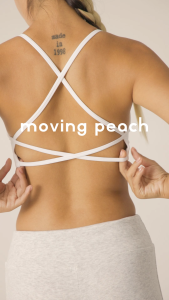 Moving Peach Sports Tank Top For Women U-Neck & Cross Detail Yoga Top With Removable Bra Cups Yoga Dance Pilates Daily wear EVB(lumair)