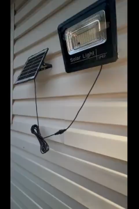 Solar Flood Lights Outdoor Waterproof - IP67 Security Floodlight Dusk to Dawn Auto On/Off 6500K Solar Powered Lights Outside with Remote Control for Wall Porch Patio Backyard Garden Barn​ Shed