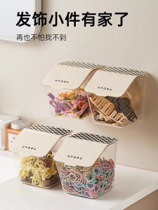 กล่องเก็บเครื่องประดับผมแบบติดผนังสำหรับเด็ก กระดุมยางยืด รูปหัวเข็มขัด เครื่องประดับผม กล่องเก็บของ กล่องใส่เครื่องประดับสำหรับเด็กผู้หญิง