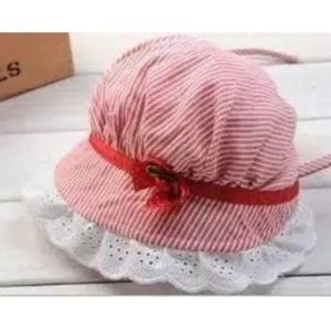 CAE - Topi Noni Anak Bayi Perempuan 0-1 tahun Bonnet Flower Stripe Import