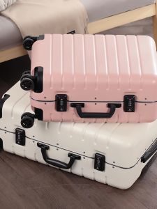 New Fine Frame Pure PC Edgeless Luggage 25 Inch Wheel Travel Suitcase 20 Inch Computer Case Business/OL Style Fabric Lining