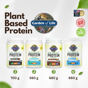 [พร้อส่ง แท้100%] Garden of Life RAW Organic Protein Plant-Based โปรตีน ผลิตจากพืชออร์แกนิก (700 560 680 620 g)