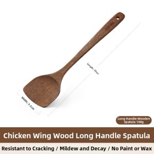 CAROTE | Non-Stick Pan Compatible Chicken Wing Wood Spatula