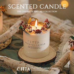 CITTA เทียนหอมกลิ่นฤดูกาลต่างๆ ไม่จุดก็หอม ยิ่งจุดยิ่มหอม CITTA scented candle aromatic candle soy wax essential oil เทียนกลิ่นหอม เทียนหอม - Lazada