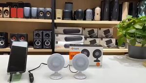 Speaker Komputer / Laptop Kisonli Mini S-888-Putih Super Bass Effect With Volume Control - BE