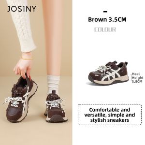 Josiny | Thick Sole Plush Lined Dad Shoes Women Winter