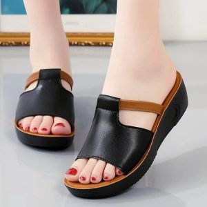 New arrival Sandal wanita selop wedges kondangan - pesta