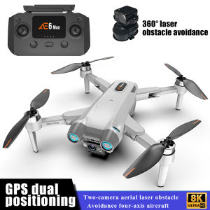 FPV Drone 8K Dual HD Camrea 5G Image Transmission 3000m Drone GPS Optical Flow Positioning Aerial Photography Quadcopter RC Toys