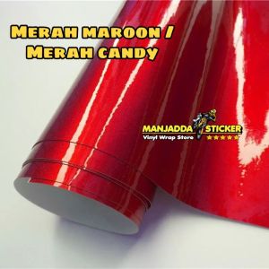 Sticker Skotlet Motor Warna Merah Marun Metalic Candy