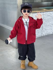 Boys Spring Autumn Baseball Style Jacket Coat Childrens Korean Version Windbreaker Upperwear Boys Fall Clothing Jacket
