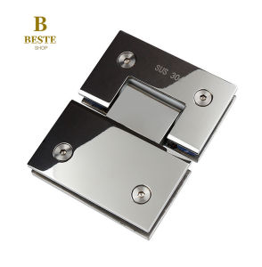 180 Degree Shower Hinge Bathroom Clip Shower Clamp Glass Door Hinge Shower Screen 304 Stainless Steel