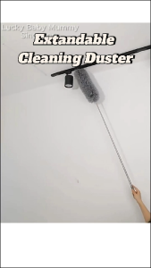 Extendable Cleaning Duster 2.8m Long Handle Flexible Bendable Washable Static Dust Remover【RainbowCulture】