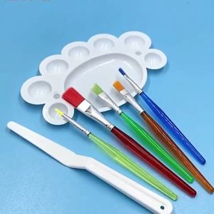 Bộ 6 cọ vẽ màu trong suốt dùng vẽ tranh tô tượng làm handmade craft LIM DIY