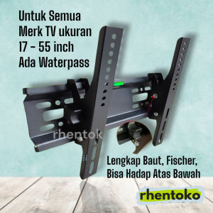 Bracket breket TV LED LCD Plasma Universal semua Jenis TV 17 - 24 - 32 - 40 - 43 - 55 inch ada waterpass