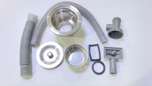 สะดือซิงค์ล้างจาน สะดือ สะดืออ่างล้างจาน สแตนเลส 304 มีตะกร้ากรองอาหาร ขนาดขอบใน 3.5 ขอบนอก 4.5 นิ้ว