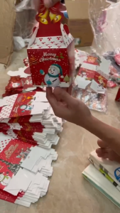 Combo 10 Hộp quà trang trí Noel ( trang trí Giáng Sinh)  hoặc làm hộp đựng quà cho các bé