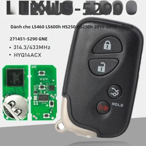 Chìa Khóa Điều Khiển Từ Xa Thông Minh KEYECU 314.3MHz Cho Lexus LS460 LS600h HYQ14ACX 2010-2014 GNE 271451-5290 OEM Bằng Nhựa Không Dây