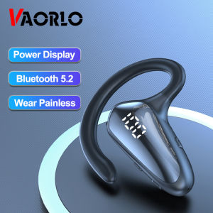 VAORLO Wireless Bluetooth Earphone Hanging Ear Business Earbuds V5.2 Handsfree Headset Sport Headphone Single Ear Hook Stereo Earpiece With Mic For Smart Phones