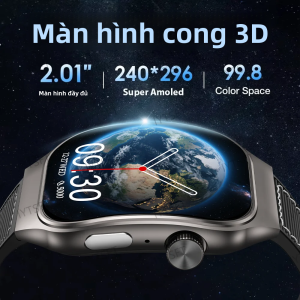 Đồng Hồ Thông Minh Màn Hình Cong LAXASFIT 2.01 Inch Dành Cho Nam Bluetooth 5.3 HD Gọi Nhiều Chế Độ Thể Thao Theo Dõi Giấc Ngủ & Nhịp Tim Quà Tặng Cho Phụ Nữ