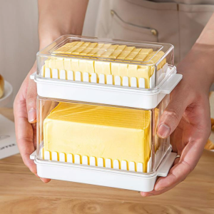 Plus Size (450g Butter Capacity) Butter Cutting Storage Box Kitchen Accessories Cheese Tools Butter Cheese Fresh Keeping Box