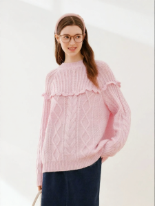 SEIFINI | Heart-fluttering Cable Crochet Dolamine Knitwear
