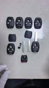 Jingyuqin 1/5/10pcs New Strong Case Remote Car Key Shell Fob For Honda Accord Civic CR-V Pilot Fit Jazz Odysess CR-Z 2/3/4BTN
