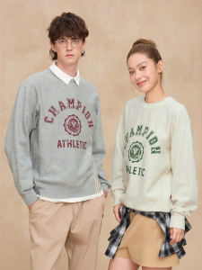 Champion | Couple Autumn New American Style Round Neck Sweater Drop Shoulder