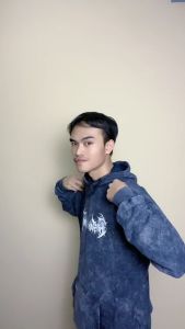 Sweater Hoodie Teks Metal Sablon SANDWASH / Jaket Hoodie Pria Washing Sz M-L-XL