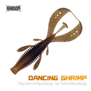 Kingdom 10pcs Soft Fishing Lures 1.8g 3g 63mm 76mm Floating Artificial Soft Worm TPE  Baits for Bass Pike Swimbait