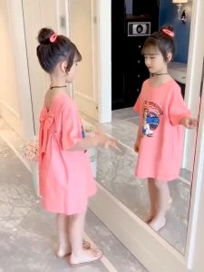 WANDER ชุดเด็กผู้หญิง พิมพ์การ์ตูนแฟชั่นเกาหลี กระโปรงเสื้อยืดแขนยาว เด็กหญิง 23712