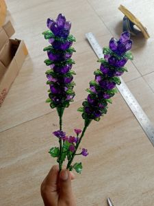 bunga hias akrilik lavender