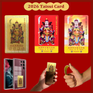 2026 Tai Sui Amulet Cards Taisui Amulet Metal Card 2026 for Horse Year for Good Luck Wealth Success and Protection