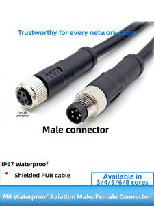 YONGDING | Waterproof M8 Connector for Sensors and Proximity Switches multi-core