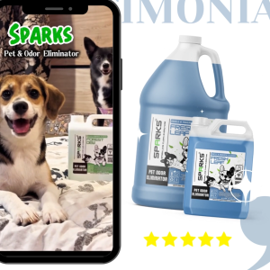 B1T1 Sparks Pet: FRESH LEAF Enzyme Pet Deodorizer & Odor Neutralizer for Dog & Cat Mess (1 Gallon)