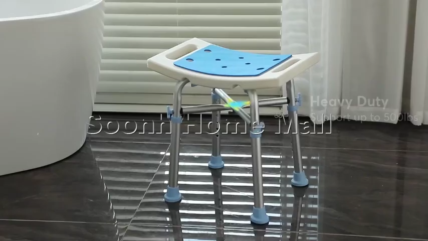 Medicus BTC01 Non-slip Bathroom Stool Backless Bath and Shower Chair Height Adjustable Non-slip Toilet Seat for Disabled Elderly