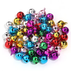 Mặt Dây Chuyền Chuông Nhỏ Nhiều Màu Sắc Hình Tròn 10-50 Cái Làm Đồ Trang Sức Tự Chế Trang Trí Tiệc Giáng Sinh Chất Liệu Kim Loại