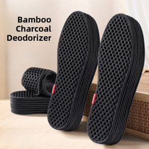 LINGMIAO | Deodorizing Bamboo Charcoal Insoles for Men and Women Thin Summer Absorbent Sweat-proof Breathable Odor-eliminating Fragrant