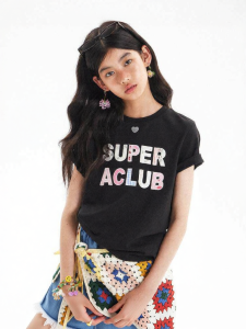 LOVESASAKIDS | Embroidery Applique Girls T-Shirt