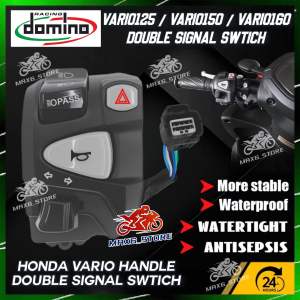 DOMINO HANDLE SWITCH FOR H0NDA VARIO125 VARIO150 VARIO160 WITH PASSING LIGHT AND HAZARD LIGHT DOUBLE SIGNAL SWITCH VARIO 125 150 160 SCOOTER HAZARD SWITCH