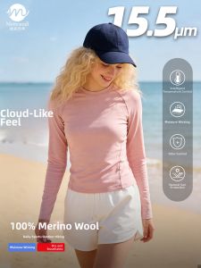 Menyanull | Fast Drying 15.5 Micron Merino Wool Womens Sport Shirt
