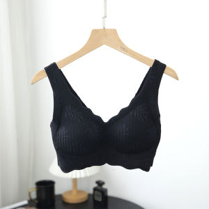 Comfortable Lightweight Seamless Vest Style Bra Full Cup Nylon Material Fixed Strap No Clasp Summer Sporty Style Underwear