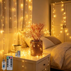 2/5/10M USB LED String Lights Copper Silver Wire Garland Light for Christmas Decoration for Home Wedding Party Fairy Lights
