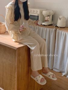 Dép Vải Lanh Cotton Chống Trượt Mùa Hè Cho Nữ Giày Đi Trong Nhà Giày Đế Bằng Giày Đế Bằng Mùa Hè Giày Đế Bằng Cotton Lanh