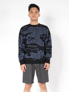 Greenlight Jaket Pria Crewneck Sweatshirt Regular Fit Akrilik Puddle OL-010925